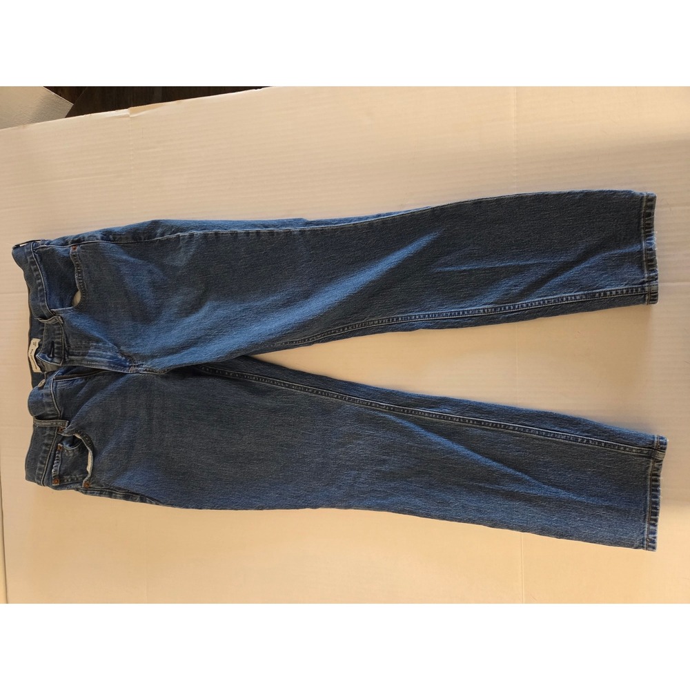 Abercrombie &‎ Fitch High Rise Straight Leg Jeans Medium Wash Blue Denim Size 31